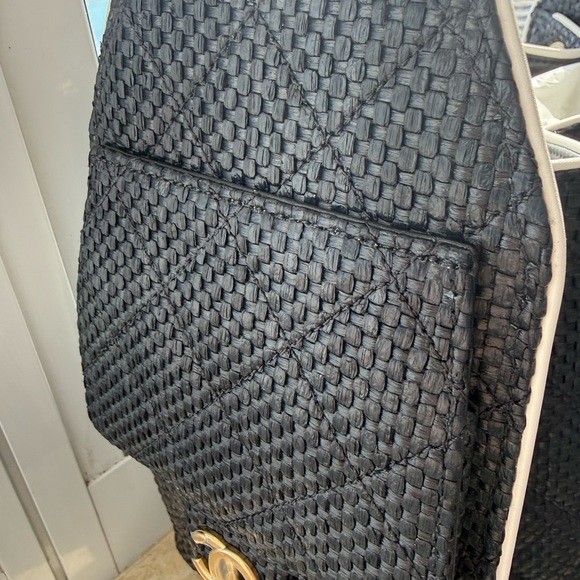 Chanel Black Raffia 25 Small Bag - Picture 2 of 8